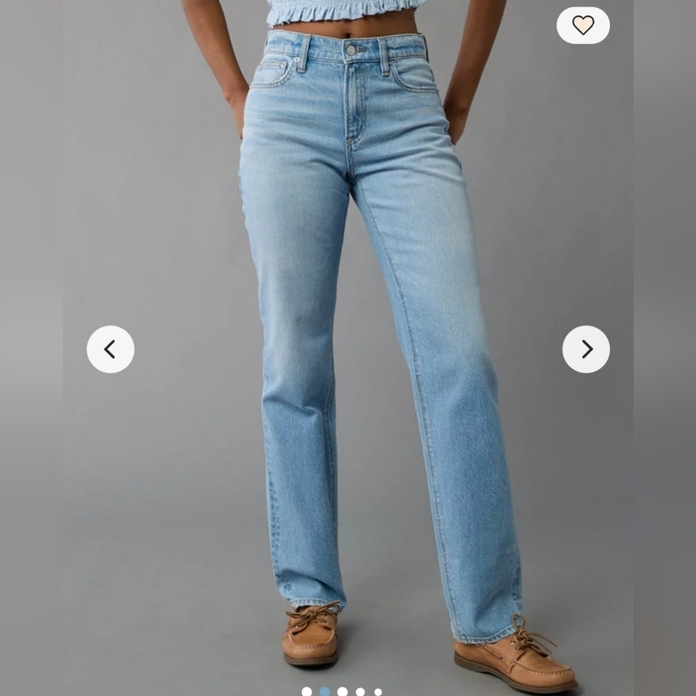 American Eagle Stretch Super High Waisted Straight Jeans